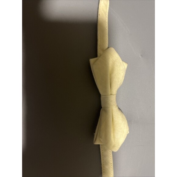 Janie and Jack Very Lite Yellow Or Cream Color  Bow Tie Size 2-5 Closure - Picture 6 of 7